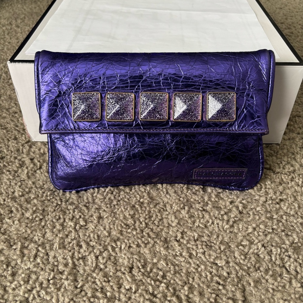 Marc Jacobs Metallic Violet Eugénie Wristlet